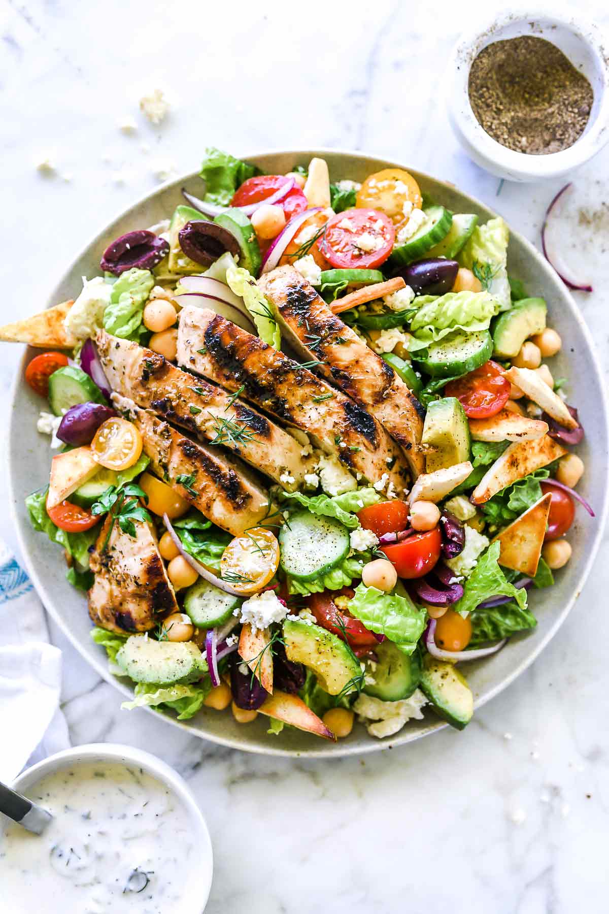 Gyro-Inspired Greek Chicken Salad: Versatile & Veggie-Packed